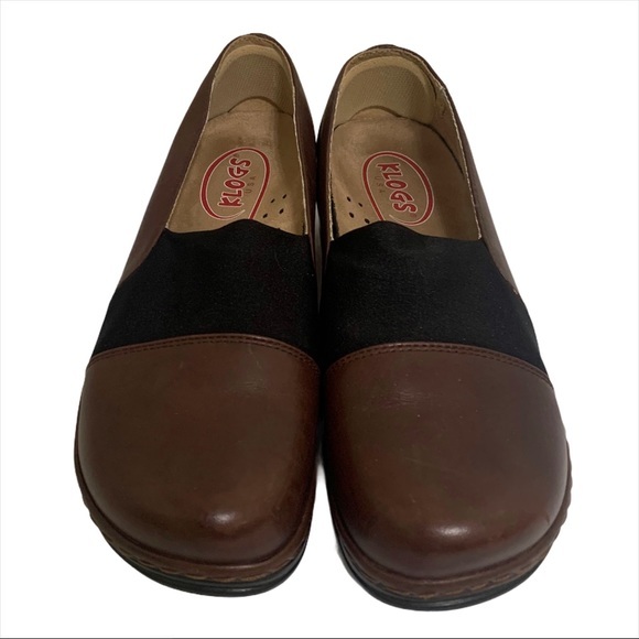 KLOGS Womens Clog 8 wide brown black stretchy - Picture 2 of 8